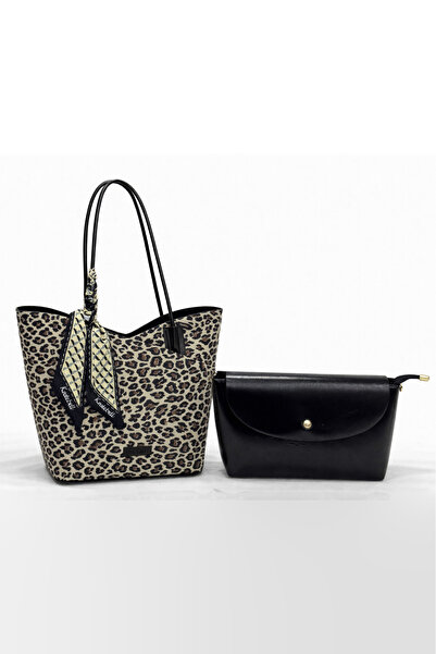KRISTE BELL Дамска чанта с леопардов принт - 26763