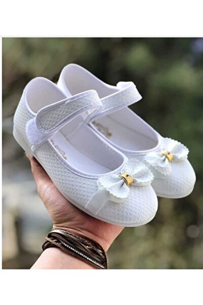 NilStep Kız çocuk babet cırtcırtlı fiyonk detaylı kaydrımaz hafif taban anaok...