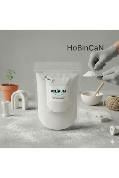 Pelirum Yüksek Mukavemetli Beyaz Çimento 1 Kg - Şeffaf Poşet - Dekoratif Tasa...