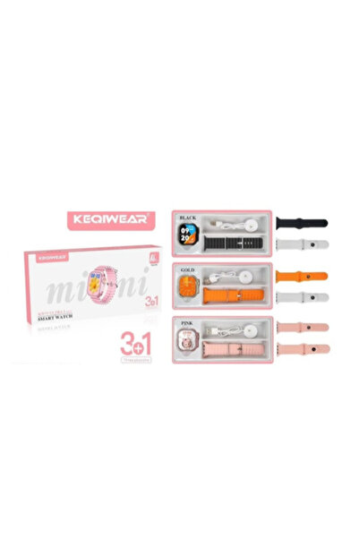 KEQIWEAR KW71 ULTRA 3 Mini Smartwatch With Three Straps