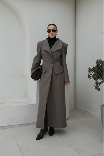 Havoş Mink Single Button Cashmere Coat