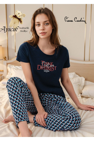 Pierre Cardin Set de pijamale pentru femei bumbac și modal cu mâneci scurte g...