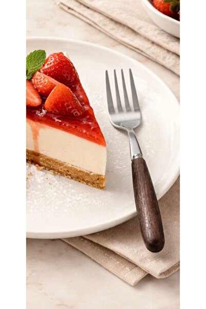 evolagrup Acacia Handle Breakfast and Dessert Fork for 6 People // Bitter Coffee