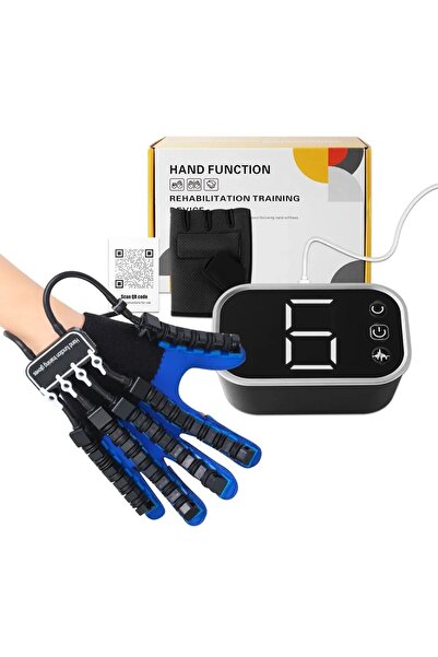 YENİTECH Sağ XL Rehabilitasyon Robot Eldiveni El Terapisi Cihazı 5 Mod Parmak...
