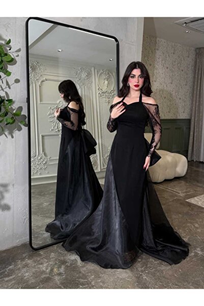 MEUON black evening dress