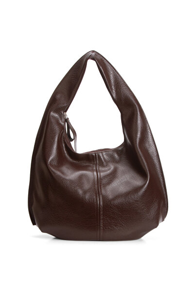 Adelina Bags Bitter Brown Casual Large Size Soft Textured Shopper Hand and Sh...