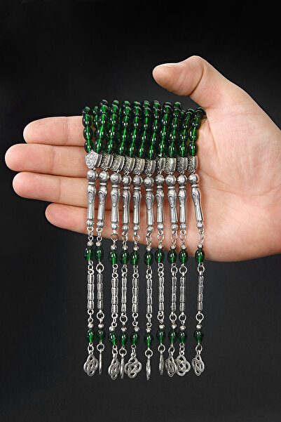 Öyküm accesory 10 Pieces Barley Model Glass Prayer Beads Set, Natural Stone G...