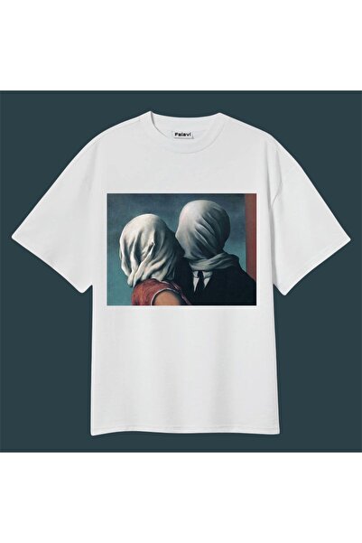 FALAVİ Rene Magritte Lovers T-Shirt
