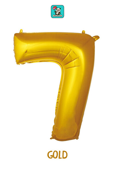 Bunloon Gold Color 7 Number Foil Balloon 34 Inches (76 cm)