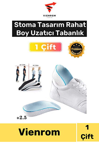 Vienrom #Tabanlık Boy Uzatıcı Tabanlık Rahat Tasarım Kadın Erkek 2.5 Cm Köpük...
