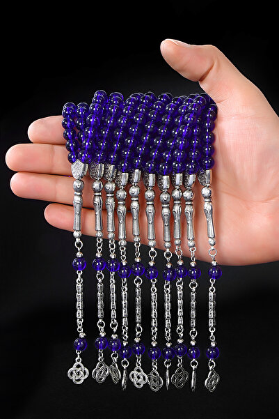 Öyküm accesory مجموعة من 10 قطع من سبحة الصلاة المصنوعة من الزجاج الطبيعي، سب...