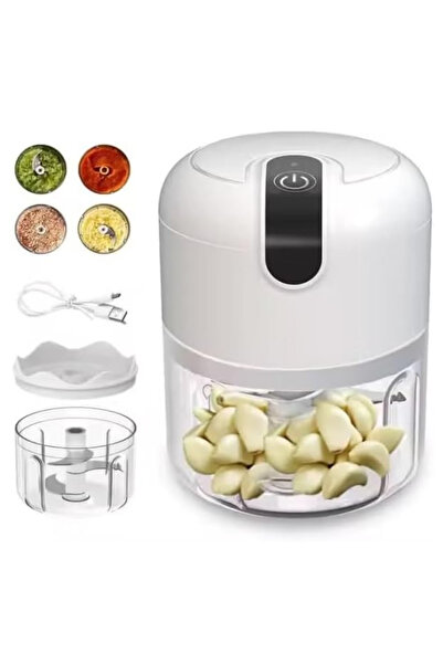 macest Portable Wireless Food Chopper, Rechargeable, 250ml Capacity for Garli...
