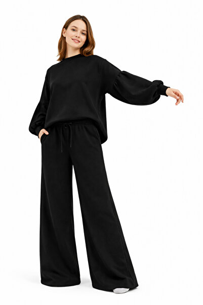 MUBEON Balon Sleeve Women's Sweatshirt Oversize Relaxed Fit