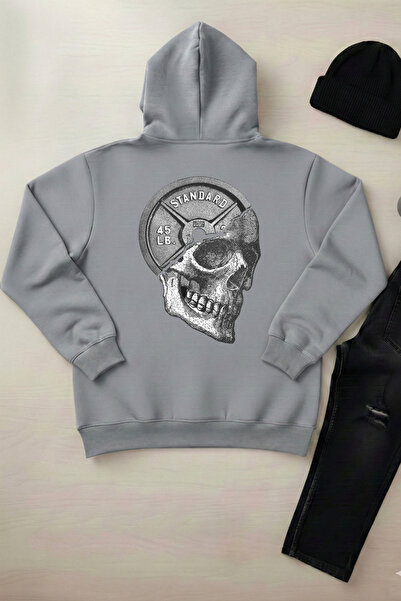 OXVİN Deadlift Heavy Head з принтом, унісекс, з капюшоном, кишенею-кенгуру, 3...