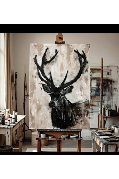 Nurşahın Resimleri E Yapımı Geyik Kanvas Tablo
