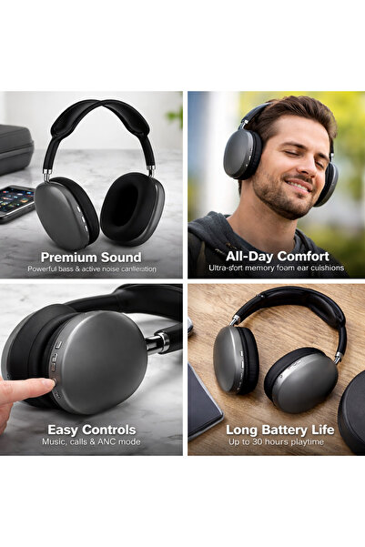 BLACK TIGER سماعة ألعاب فيديو لاسلكية بتقنية بلوتوث P9