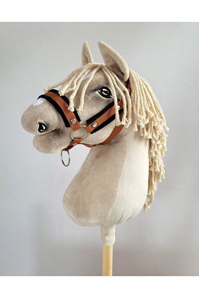 Other Căpăstru reglabil pentru cal Hobby Horse A3 roșu cu blană neagră