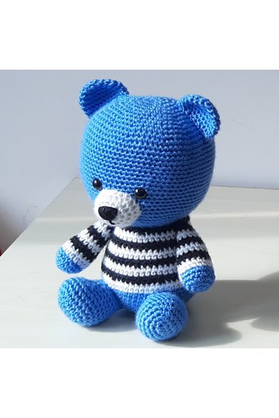 nildamigurumi Amigurumi Knitted Teddy Bear Blue
