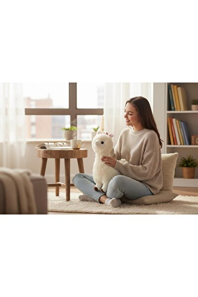 onestophube Yumuşak Dokulu Sevimli Alpaka Peluş Oyuncak