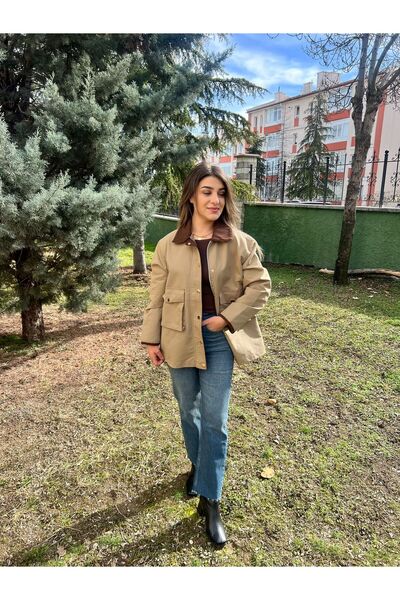 Dilara Güneş Butik FERMUARLI TRENÇKOT