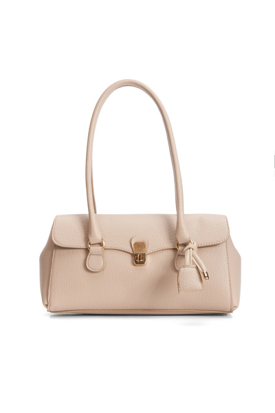 Adelina Bags Women's Lock Closure Charm Detailed Hand and Shoulder Bag