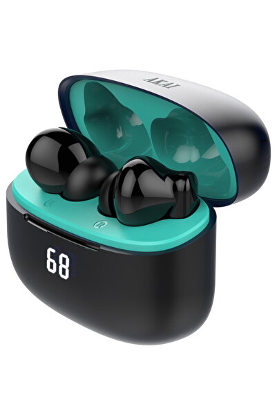 AKAI Căști intraauriculare Bluetooth BTE-J450AENC, ANC, ENC, Negru