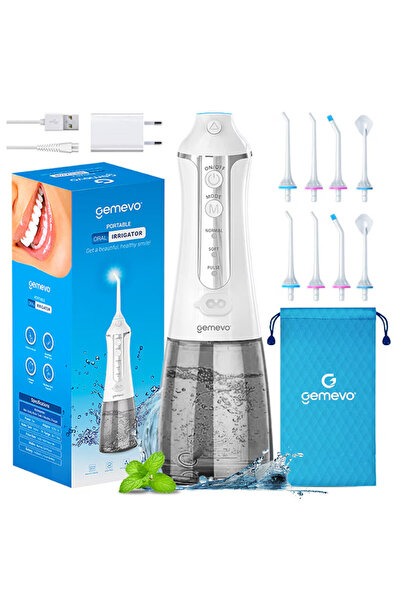 gemevo Gemevo® Family cordless oral irrigator, portable, IPX7, 300 ml tank, b...
