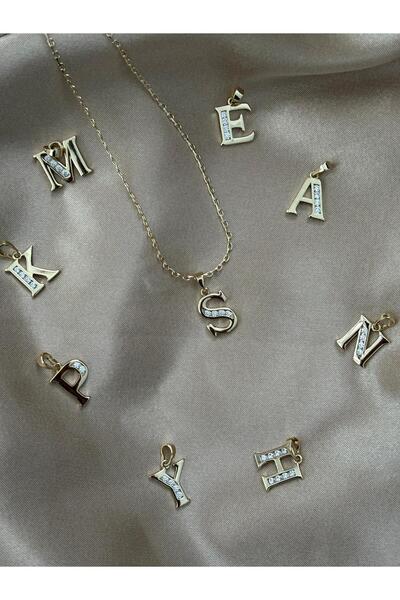 olvera shine XP JEWELRY 14K KAPLAMA HARF KOLYE GOLD - SEVGİLİLER GÜNÜ HEDİYES...