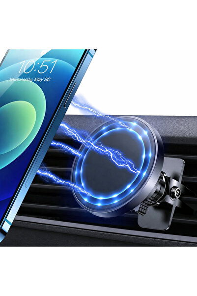 Kipgsm Güçlü MagSafe Araç Telefon Tutucu Kancalı Manyetik Havalandırma Tipi i...