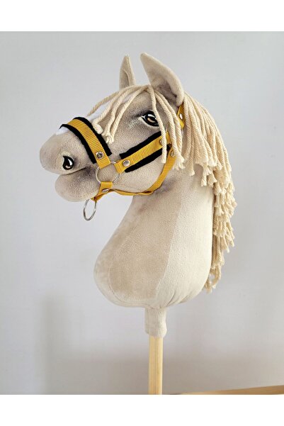 Other Căpăstru reglabil pentru cal Hobby Horse A3, muștar, cu blană neagră