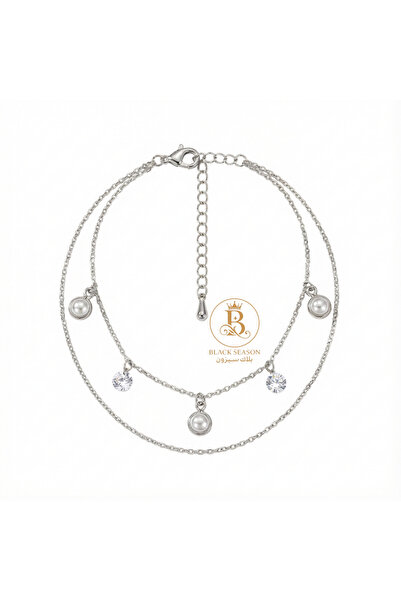 Black Season Zircon Anklet - Delicate | Black Season