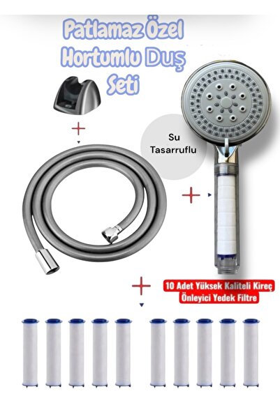 TRUVA Tulipa Series, 10-Piece Spare Water-Saving Shower Set with Explosion-Pr...