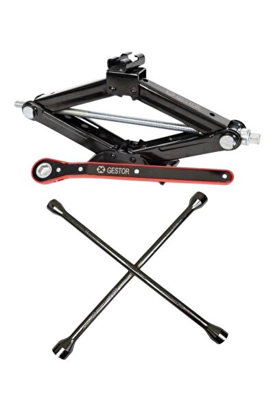 GSF Araba Krikosu Cırcır Kollu - Dörtlü Bijon Anahtarı