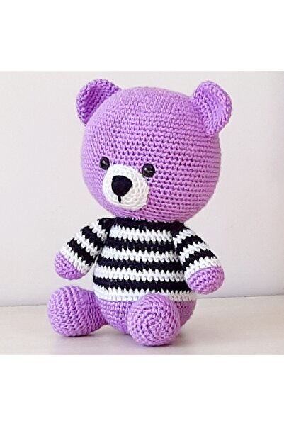 nildamigurumi Amigurumi Örgü Oyuncak Ayı Mor