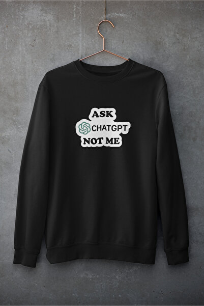 MAGORS Ask You Printed Cotton Long Sleeve Crewneck Sweatshirt