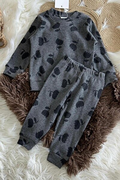 morbella Long Sleeve Corded Fabric Pajamas Children's Set-Unisex-Home Wear-Gi...