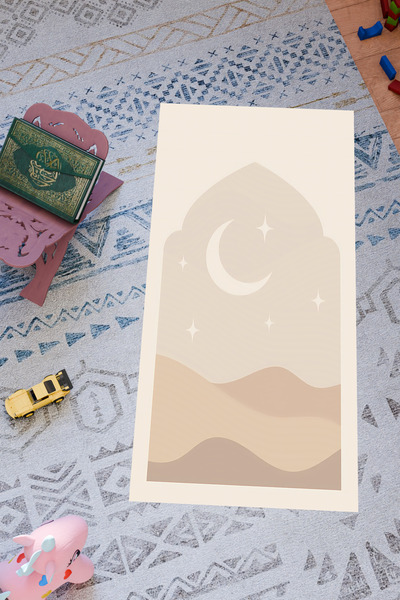 Charmbi Special Design Prayer Rug for Children – Non-Slip Base & Colorful Pat...