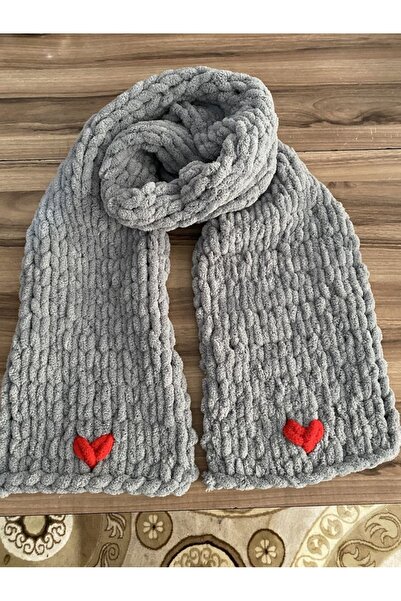 Diwaykit Φουσκωτό κασκόλ με λεπτομέρειες καρδιάς