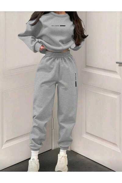 DİVİN Women's Printed Tracksuit Set – Modern and Comfortable Street Style