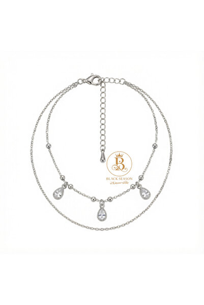 Black Season Zircon Anklet - Delicate | Black Season