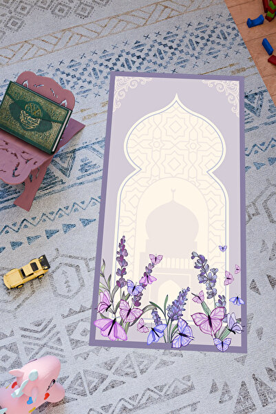 Charmbi Çocuklar İçin Özel Tasarım Seccade – Kaymaz Taban & Renkli Desenler D...