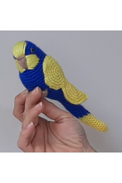 nildamigurumi Amigurumi Örgü Oyuncak Muhabbet Kuşu Sarı Lacivert Fenerbahçe