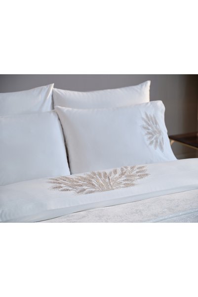 Doqu Home Orlando Çift Kişilik Çeyiz Seti - Ekru