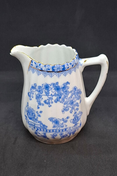 Bavaria Rosslau China Blau Antika Porselen Sütlük/Sosluk 430 ml