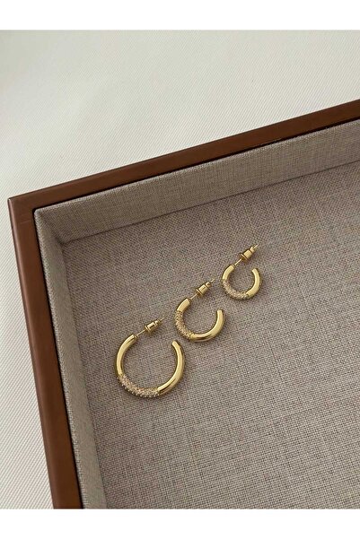 Regina Accessories طقم أقراط فاخرة مكونة من 3 قطع مرصعة بحجر الزركون