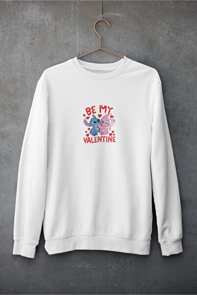 MAGORS Be My Valentines Printed Cotton Long Sleeve Crewneck Sweatshirt