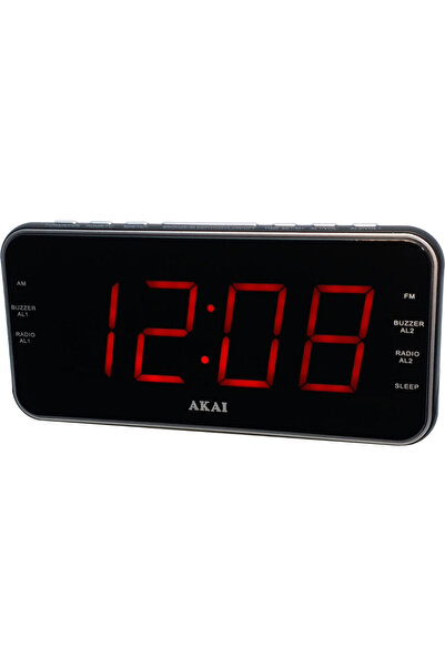 AKAI Radio cu ceas Akai, ACR-3899, Aux-In, USB, 1A Charger, Negru