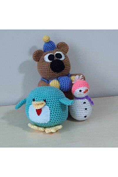 nildamigurumi Amigurumi Örgü Oyuncak Ayı Penguen Kardan Adam