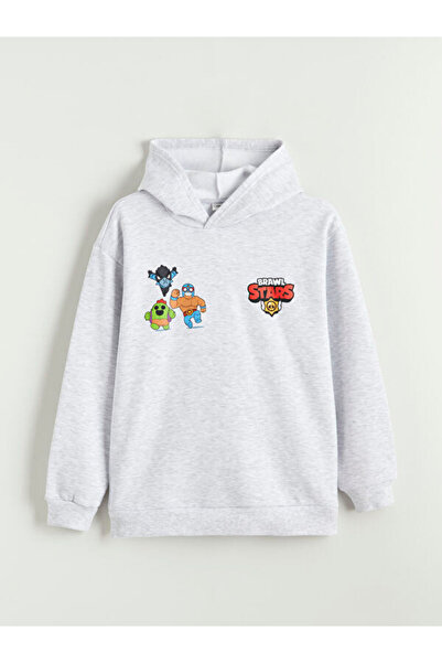 LC Waikiki Sweatshirt gros pentru băieți cu imprimeu Brawl Stars, colecția Sh...