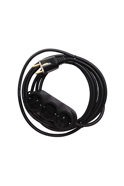 ALIEN Rubberized bakelite extension cord 4-way 10m 3×1.5mm2 black